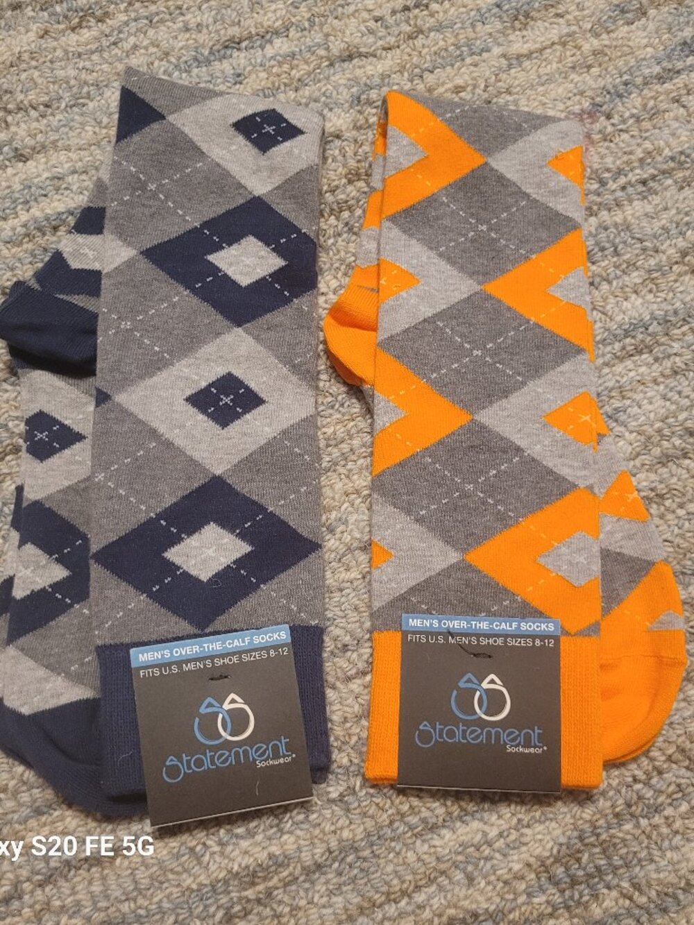 Two Pairs of Statement Sockwear Argyle Socks